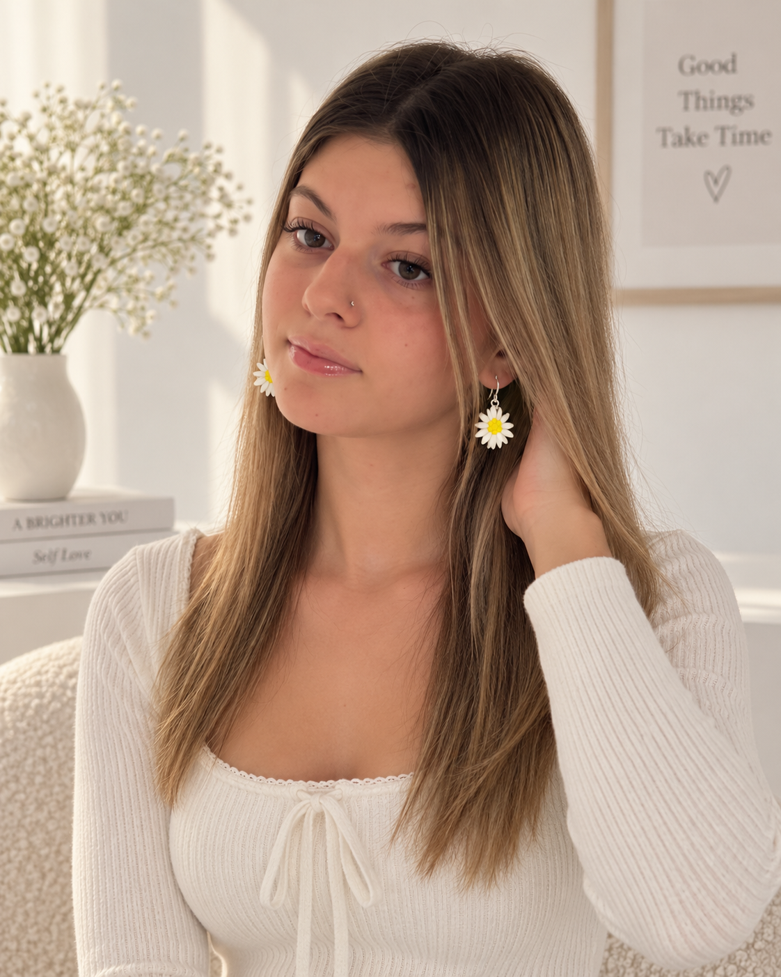 Boucles d’oreilles Marguerite